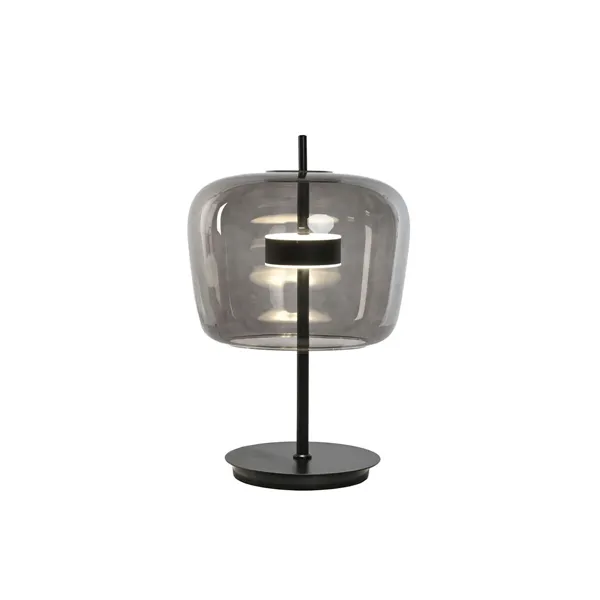 Desk lamp Home ESPRIT Black Golden Metal Crystal 35 x 35 x 58 cm