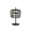 Desk lamp Home ESPRIT Black Golden Metal Crystal 35 x 35 x 58 cm