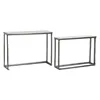 Set of 2 tables Home ESPRIT White Multicolour Silver 107 x 30 x 81 cm 108 x 30 x 79 cm