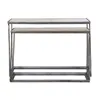 Set of 2 tables Home ESPRIT White Multicolour Silver 107 x 30 x 81 cm 108 x 30 x 79 cm