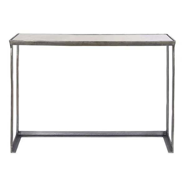 Set of 2 tables Home ESPRIT White Multicolour Silver 107 x 30 x 81 cm 108 x 30 x 79 cm