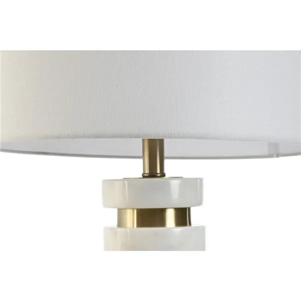 Desk lamp Home ESPRIT White Golden Marble 50 W 220 V 38 x 38 x 72 cm