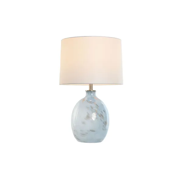 Desk lamp Home ESPRIT Blue White Crystal 50 W 220 V 40 x 40 x 66 cm