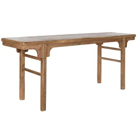Side table Home ESPRIT Dark brown Teak 195 x 50 x 82 cm