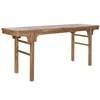Side table Home ESPRIT Dark brown Teak 195 x 50 x 82 cm