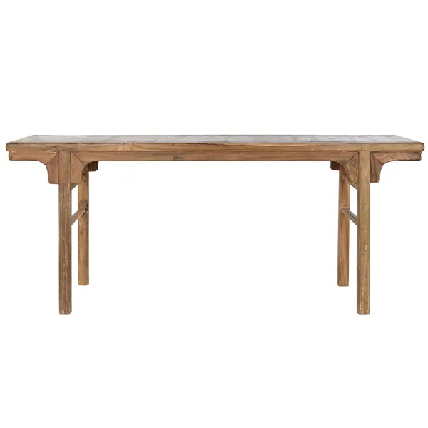 Side table Home ESPRIT Dark brown Teak 195 x 50 x 82 cm