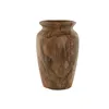 Vase Home ESPRIT Natural Dark brown Teak 25 x 25 x 40 cm