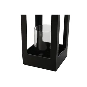Lantern DKD Home Decor Black Aluminium Crystal 16 x 16 x 55 cm