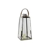 Lantern DKD Home Decor Brown Silver Leather Crystal Steel Chromed 30 x 30 x 66 cm