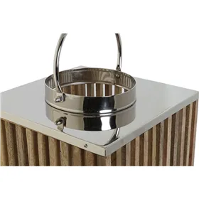 Candleholder DKD Home Decor Brown Silver Natural Crystal Mango wood 31 x 31 x 35 cm