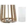 Candleholder DKD Home Decor Brown Silver Natural Crystal Mango wood 32 x 32 x 51 cm