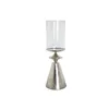 Candleholder DKD Home Decor Silver Aluminium Crystal 24 x 24 x 73 cm