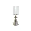 Candleholder DKD Home Decor Silver Aluminium Crystal 21 x 21 x 66 cm