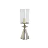 Candleholder DKD Home Decor Silver Aluminium Crystal 21 x 21 x 66 cm