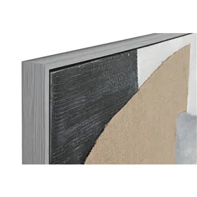 Canvas Home ESPRIT Black Grey Abstract Modern 103 x 4,5 x 143 cm