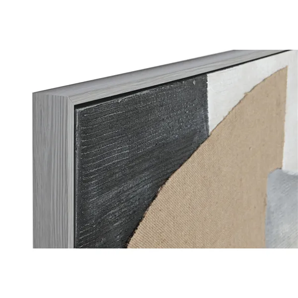 Canvas Home ESPRIT Black Grey Abstract Modern 103 x 4,5 x 143 cm