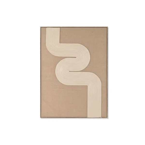 Painting 3D Home ESPRIT Jute Foam 103 x 4,5 x 143 cm