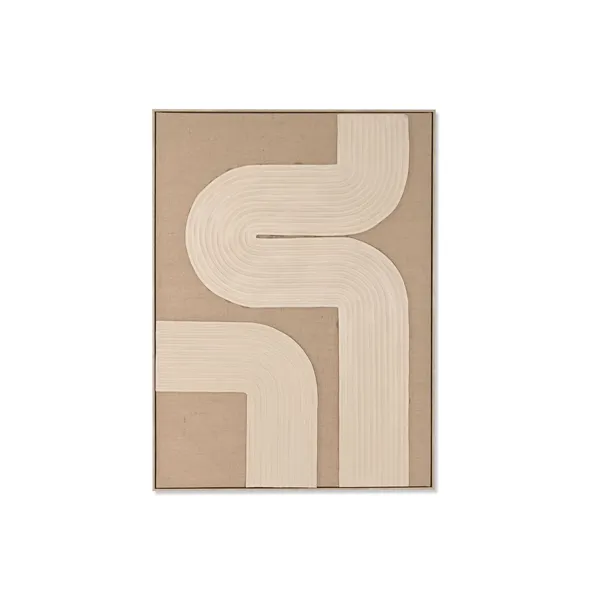 Painting 3D Home ESPRIT Jute Foam 103 x 4,5 x 143 cm