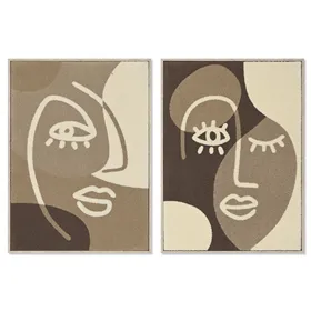 Painting Home ESPRIT Wool MDF Wood 53 x 4,3 x 73 cm (2 Units)