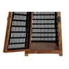 Candleholder DKD Home Decor Black Natural Metal Mango wood 20 x 20 x 38 cm