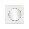 Wall mirror Home ESPRIT White Golden Iron Mirror 100 x 4 x 100 cm