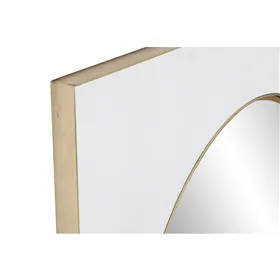 Wall mirror Home ESPRIT White Golden Iron Mirror 100 x 4 x 100 cm