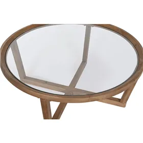 Centre Table Home ESPRIT Crystal Fir 100 x 100 x 43 cm