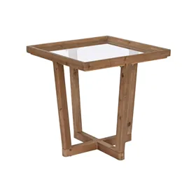Side table Home ESPRIT Brown Crystal Fir 58 x 58 x 60 cm