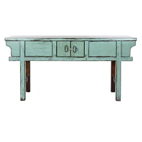 Console Home ESPRIT Turquoise Elm wood 170 x 49 x 88 cm