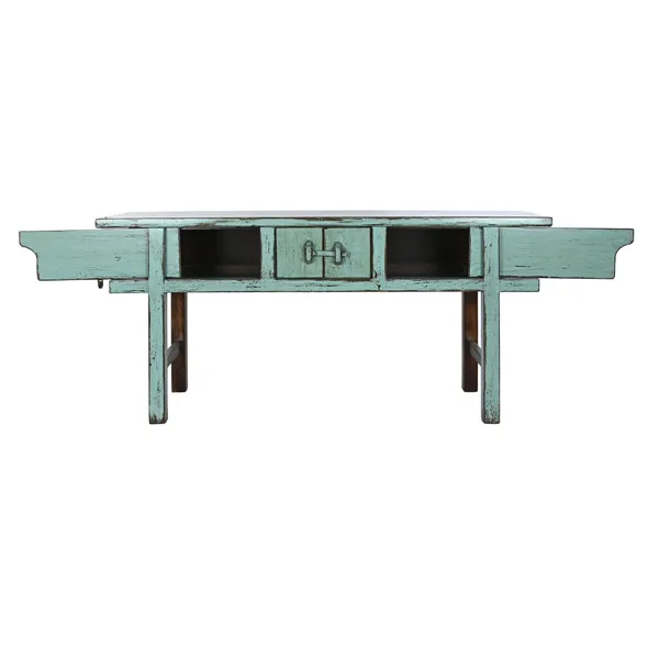Console Home ESPRIT Turquoise Elm wood 170 x 49 x 88 cm