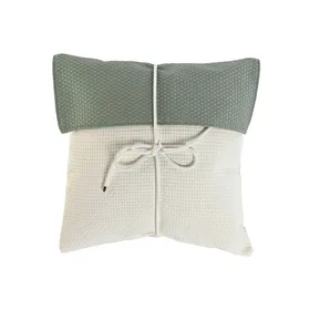 Cushion Home ESPRIT White Green 45 x 10 x 45 cm