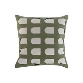 Cushion Home ESPRIT White Green 45 x 10 x 45 cm