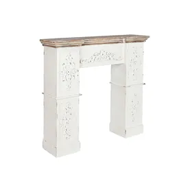 Fireplace Home ESPRIT White Natural Fir MDF Wood 120 x 29,5 x 116 cm
