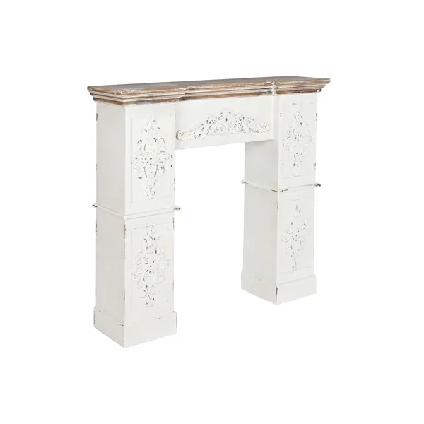 Fireplace Home ESPRIT White Natural Fir MDF Wood 120 x 29,5 x 116 cm