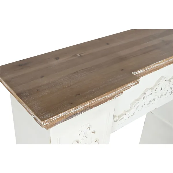 Fireplace Home ESPRIT White Natural Fir MDF Wood 120 x 29,5 x 116 cm