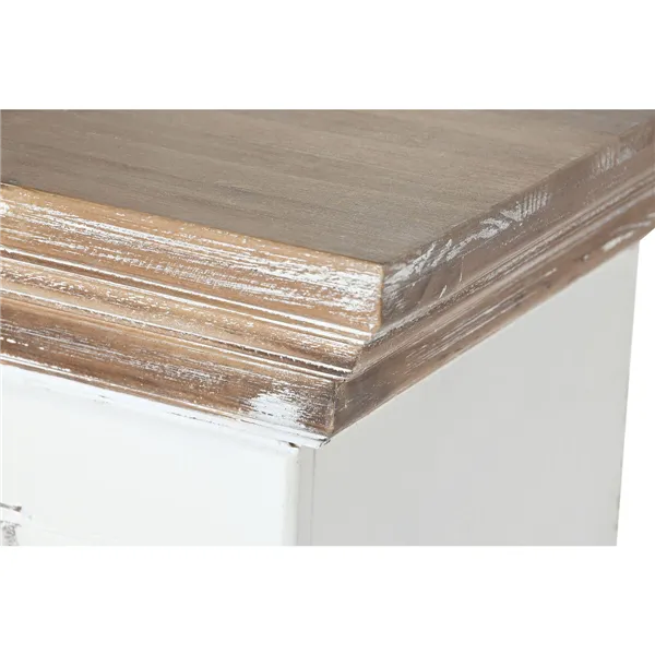 Fireplace Home ESPRIT White Natural Fir MDF Wood 120 x 29,5 x 116 cm