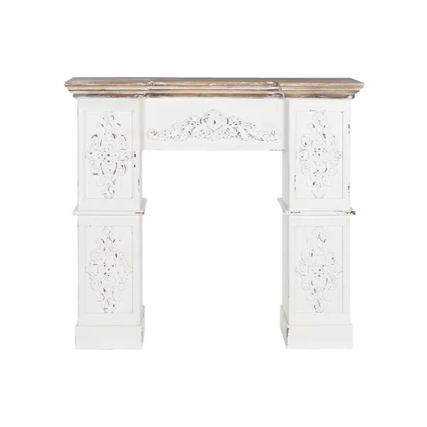 Fireplace Home ESPRIT White Natural Fir MDF Wood 120 x 29,5 x 116 cm