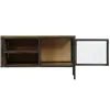 TV furniture Home ESPRIT Natural Dark grey Wood Metal 137 x 40 x 55 cm