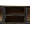 TV furniture Home ESPRIT Natural Dark grey Wood Metal 137 x 40 x 55 cm