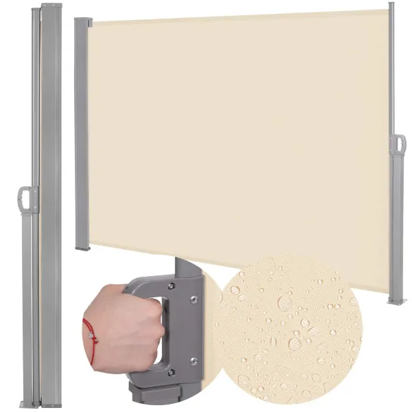Šoninė markizė Springos AW0005 350x180 cm šviesiai smėlio spalvos