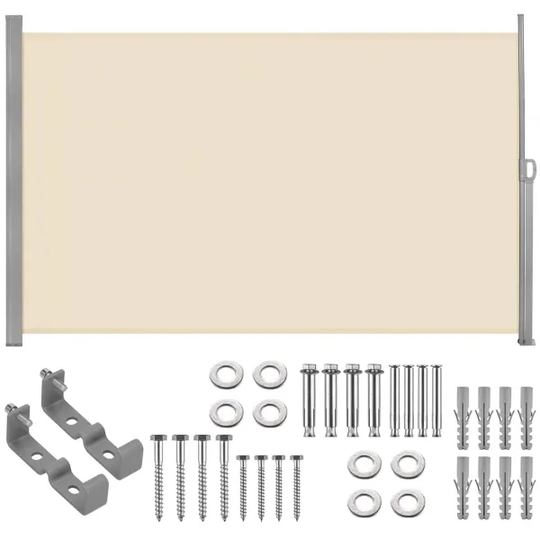 Šoninė markizė Springos AW0005 350x180 cm šviesiai smėlio spalvos