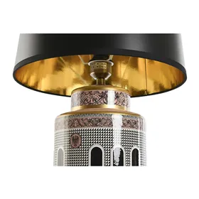 Desk lamp Home ESPRIT White Black Golden Peach Porcelain 40 x 40 x 67 cm