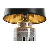 Desk lamp Home ESPRIT White Black Golden Peach Porcelain 40 x 40 x 67 cm