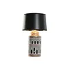 Desk lamp Home ESPRIT White Black Golden Peach Porcelain 40 x 40 x 67 cm