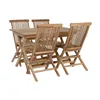 Table set with 4 chairs Home ESPRIT 120 x 70 x 75 cm