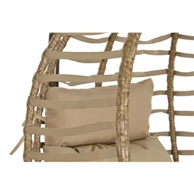 Hanging garden armchair Home ESPRIT Dark brown Light brown Aluminium synthetic rattan 107 x 105 x 108 cm