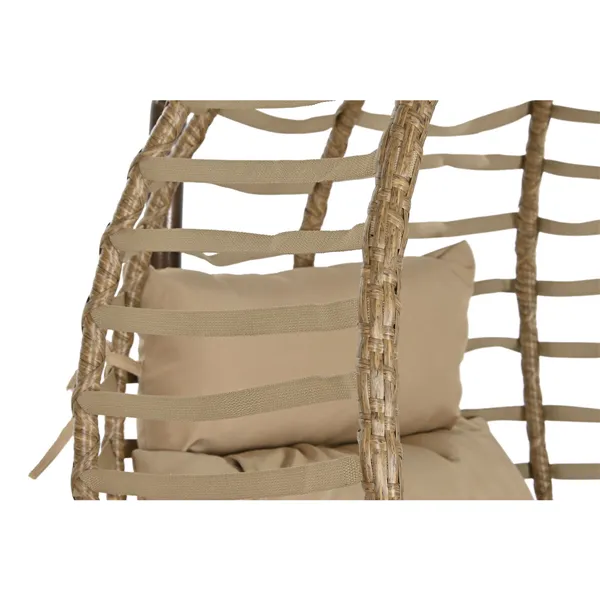 Hanging garden armchair Home ESPRIT Dark brown Light brown Aluminium synthetic rattan 107 x 105 x 108 cm