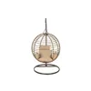 Hanging garden armchair Home ESPRIT Dark brown Light brown Aluminium synthetic rattan 107 x 105 x 108 cm