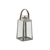 Lantern DKD Home Decor Brown Silver Leather Crystal Steel Chromed 20 x 20 x 40 cm