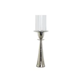 Candleholder DKD Home Decor Silver Aluminium Crystal 14 x 14 x 48 cm